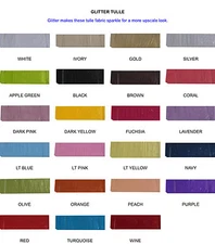 GLITTER Tulle Fabric SPOOL 6"X10yds Wedding Bridal Party Decoration Tutu Craft 