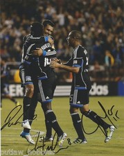 San Jose Earthquakes Morrow Dawkins Chris Wondolowski Autographed 8x10 Photo COA