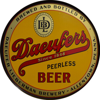 Vintage Daeufers Peerless Beer Ad Reproduction Metal Sign FREE SHIPPING Bar