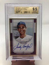 2017 TOPPS TRANSCENDENT AUTO PURPLE SANDY KOUFAX DODGERS 07/10 BGS 9.5/10