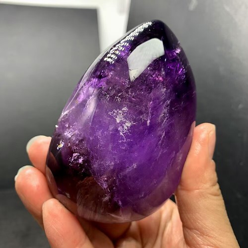 286g Top Natürlicher Amethyst Quarz Kristalle Grob Politur Reiki Heilung Geschenk - Bild 2 von 9