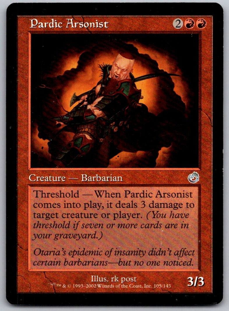 Pardic Arsonist 105 Uncommon Torment Magic: The Gathering Lightly Played