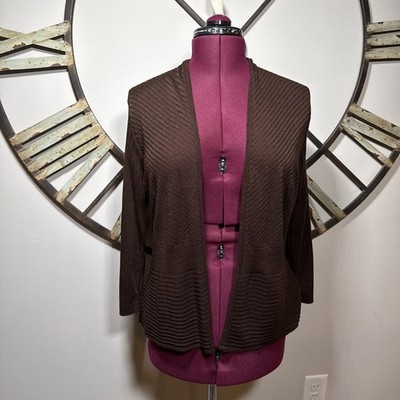 APT.9 WOMENS SIZE MEDIUM BROWN CARDIGAN LIGHT WEIGHT