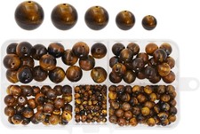 Natural Tiger Eye Beads for Jewelry Making - Loose Gemstone Round 4-12mm