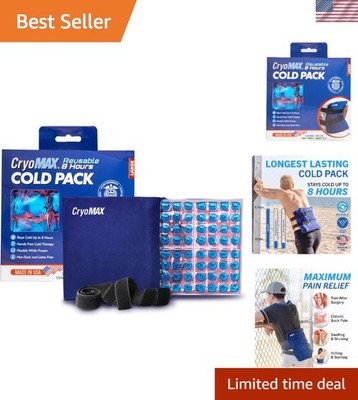 Adjustable CryoMAX Cold Pack - 8 Hour Reusable Relief for Targeted Pain