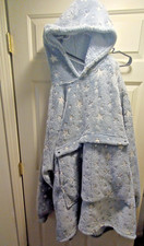 Winter Plush Oversize Fleece Blanket Hoodie w/Pocket Luminous Stars Gray