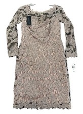 NEW Tadashi Shoji Womens Petites Lace Floral Semi-Formal Dress Size 6P NWT