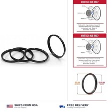 Wheel Accessories Parts 4 Pcs Poly Carbonate Hub Centric Rings OD 110.00mm ID...