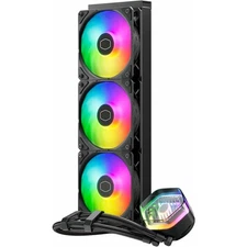 CoolerMaster MasterLiquid 360 Atmos 360mm All-in-One ARGB CPU Liquid Cooler, Bla
