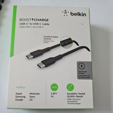BELKIN Boost Charge Braided Fast Charging. 1m USB-C to USB-C Cable 1m - Black