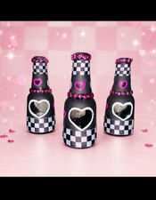 Meranda's Hand Painted Set of 3 Miniature Glass Vases