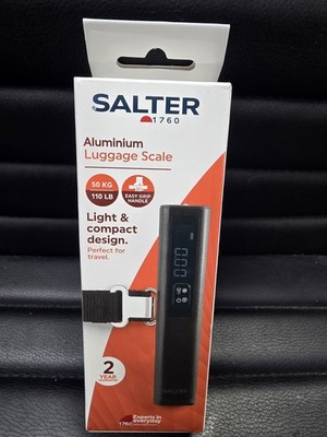 Salter Digitale Gepäckwaage mit integrierter Taschenlampe/Kompakt für Reisen Easy Grip