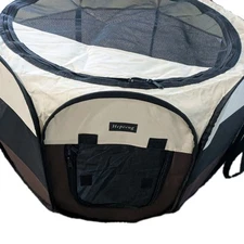 Hepeeng Portable Foldable Pet Playpen Tent w/ Carry Case & Collapsable Bowl
