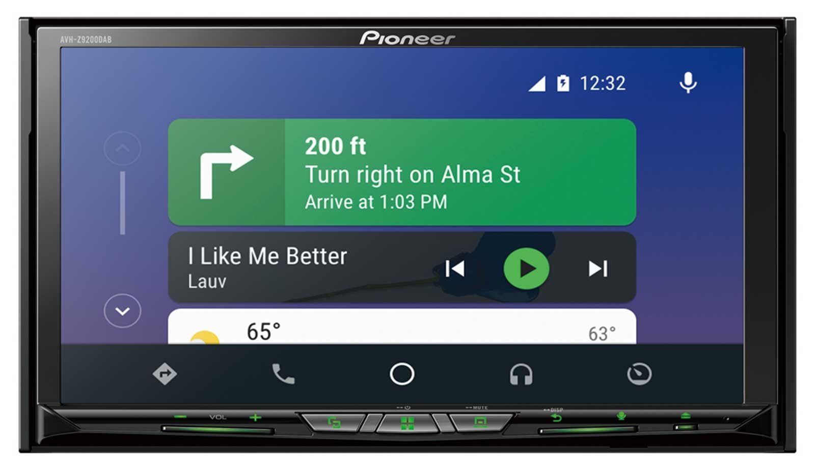 Pioneer Bluetooth DAB 2DIN Lenkrad TMC Navigation für Nissan Xterra 09-11 Telefo