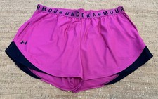 Women's Under Armour Tech Play Up Pink Shorts Size Small 3 Inseam 2XL