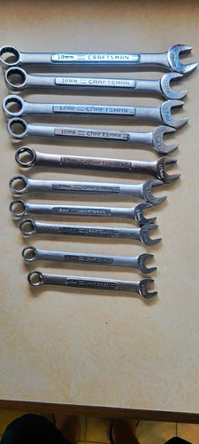 Craftsman VW 10-Pc Metric Combination Wrench Set Forged Steel 10-19mm
