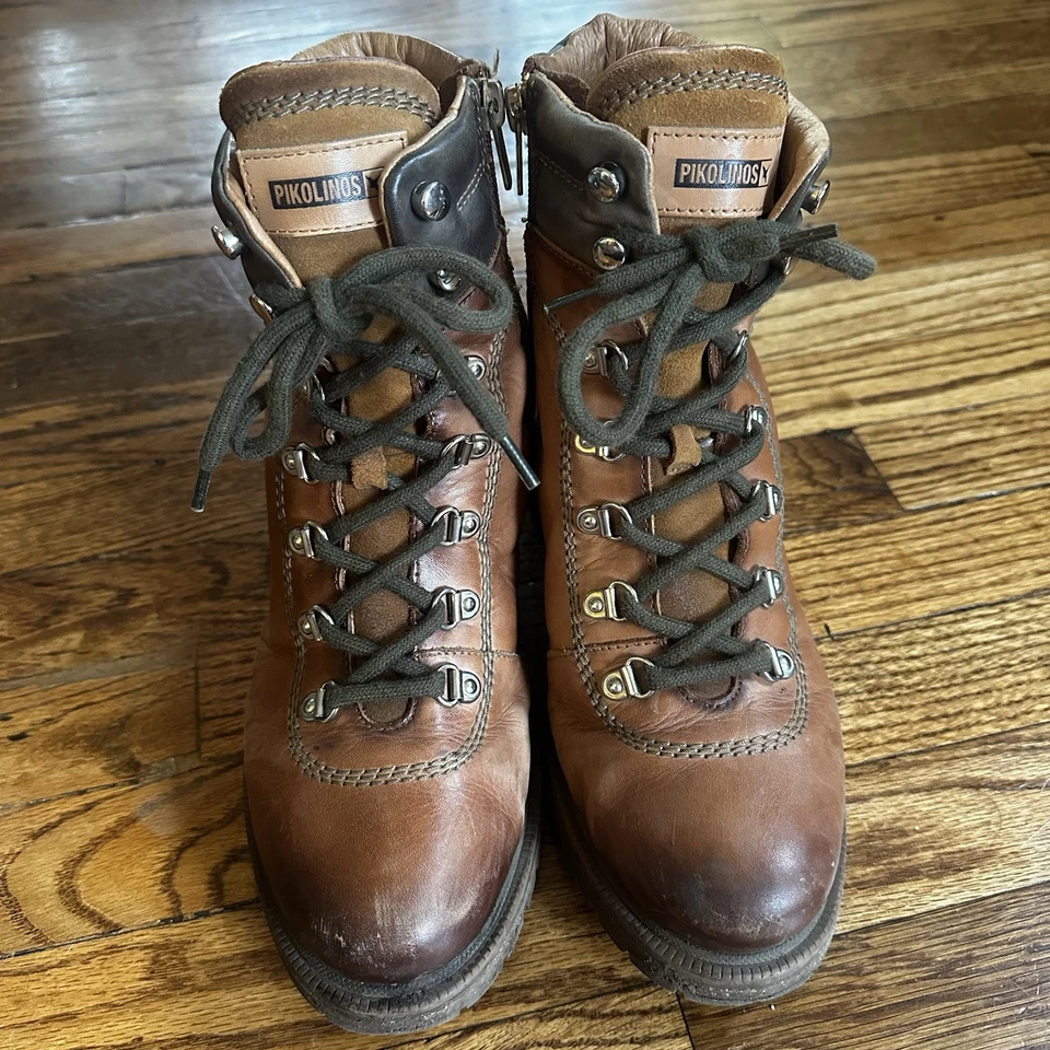 Women Pikolinos Aspe Lace Up Leather Ankle Boots Casual Hikers US 8.5 EU 39 - Image 2 of 4