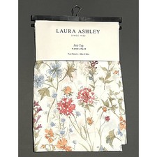 LAURA ASHLEY Wild Meadow Floral Window Curtains 2 Panels 38x96 Orange Blue Pink