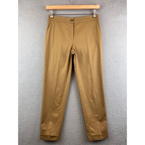 ETRO Milano Pants Women's Size 42 Crop Tan Trousers Career Casual Everyday