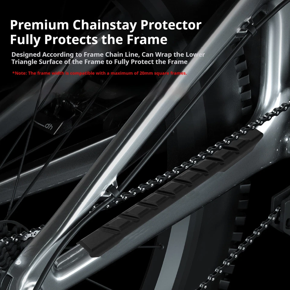 ENLEE MTB Road Bike Chain Protector TPU Chain Bicycle Frame Guards Self-Adhesive - image 2 of 4