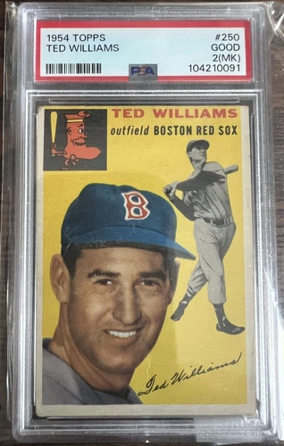 1954 Topps #250 Ted Williams PSA 2 Good (MK) - Free Shipping