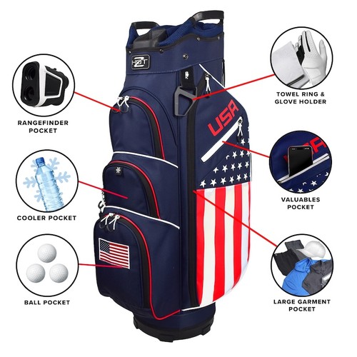 New Hot-Z Golf Flag Cart Bag USA - Picture 2 of 4
