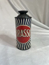 VINTAGE TIN BRASSO METAL POLISH RECKITTS & COLMAN 1950’s RETRO WITH CONTENTS