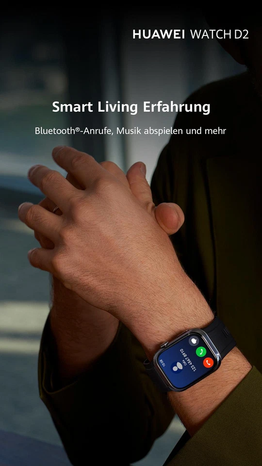 HUAWEI Watch D2 Smartwatch Leder, 130-210 mm, Blue - Bild 3 von 3