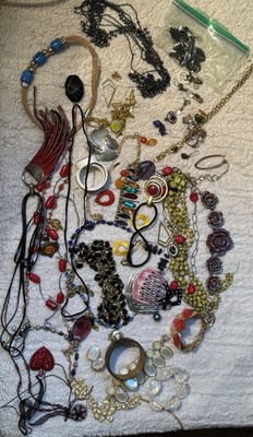 Costume Jewelry Lot almost 4 LBS! Vintage + Assorted Awesome!