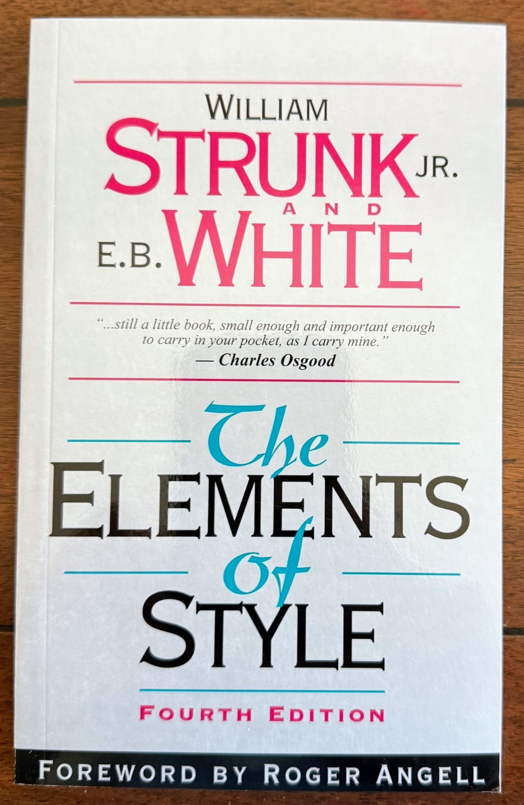 The Elements of Style 4th ed paperback, William Strunk Writing Reference Book