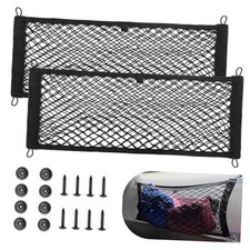 2 Pcs Universal Elastic Mesh Netting Car Pouch for Trunk RV Boats Home Cargo