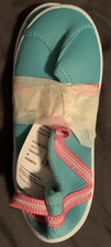 Speedo Girls Mary Jane Water Shoes for pool beach Turquoise/Pink - MEDIUM 7/8