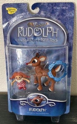 Rudolph The Red-Nosed Reindeer & Misfit Doll Figures 2003 By Memory Lane