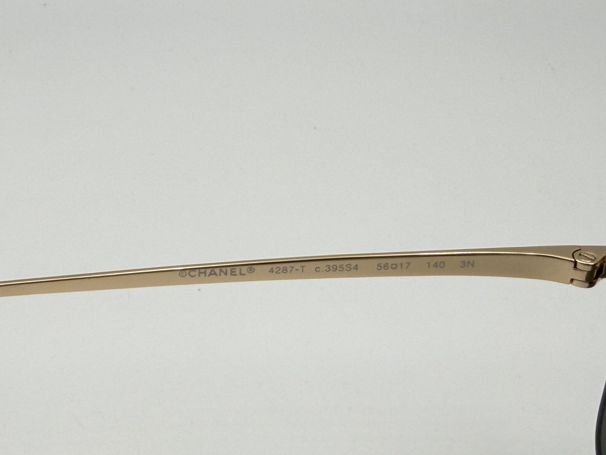 Chanel Sunglasses 4287T 395 S4 Gold Grey rimless 56 17 140  display picture 1