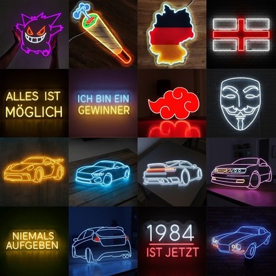 Neon LED Sign USB Light Wall Decor Lamp Gaming Setup Streamer Lighting