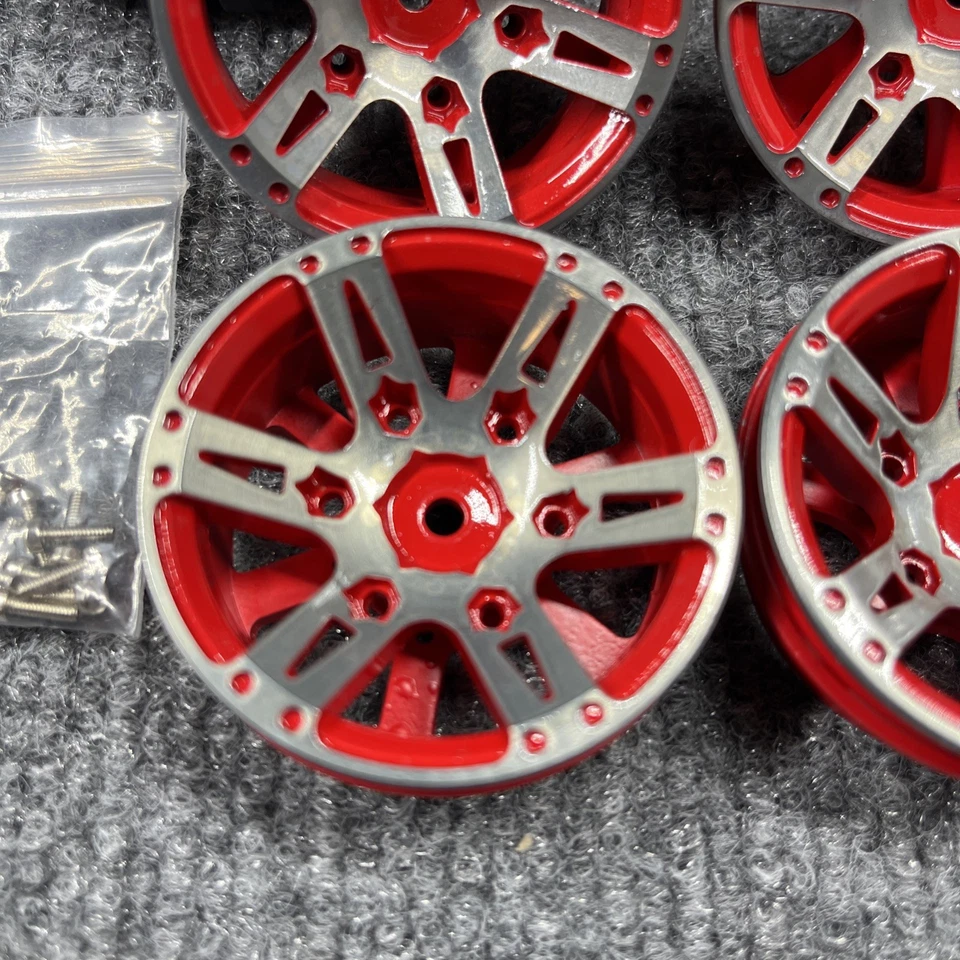 Neumáticos RC4WD Michelin XZL™+ 14,00 R20 con NHX RC 1,9" con ruedas plateadas/rojas [4] Foto 3 de 4