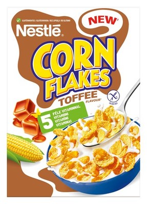 NESTLE CORN FLAKES TOFFEE Flavor Breakfast Cereal 350g 12oz