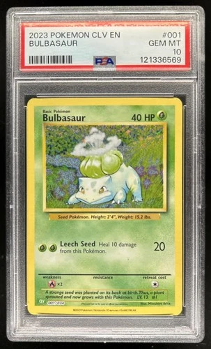 2023 Pokemon Classic Bulbasaur Venusaur & Lugia ex Deck #001/034 PSA 10
