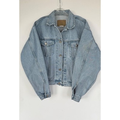 Vintage Gap Denim Jean Jacket Light Wash Classic Trucker Men's Large Retro Y2K