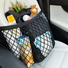 Car Seat Organizer Net and Front Seat Organizer - Elastic Net Holds Most Size...