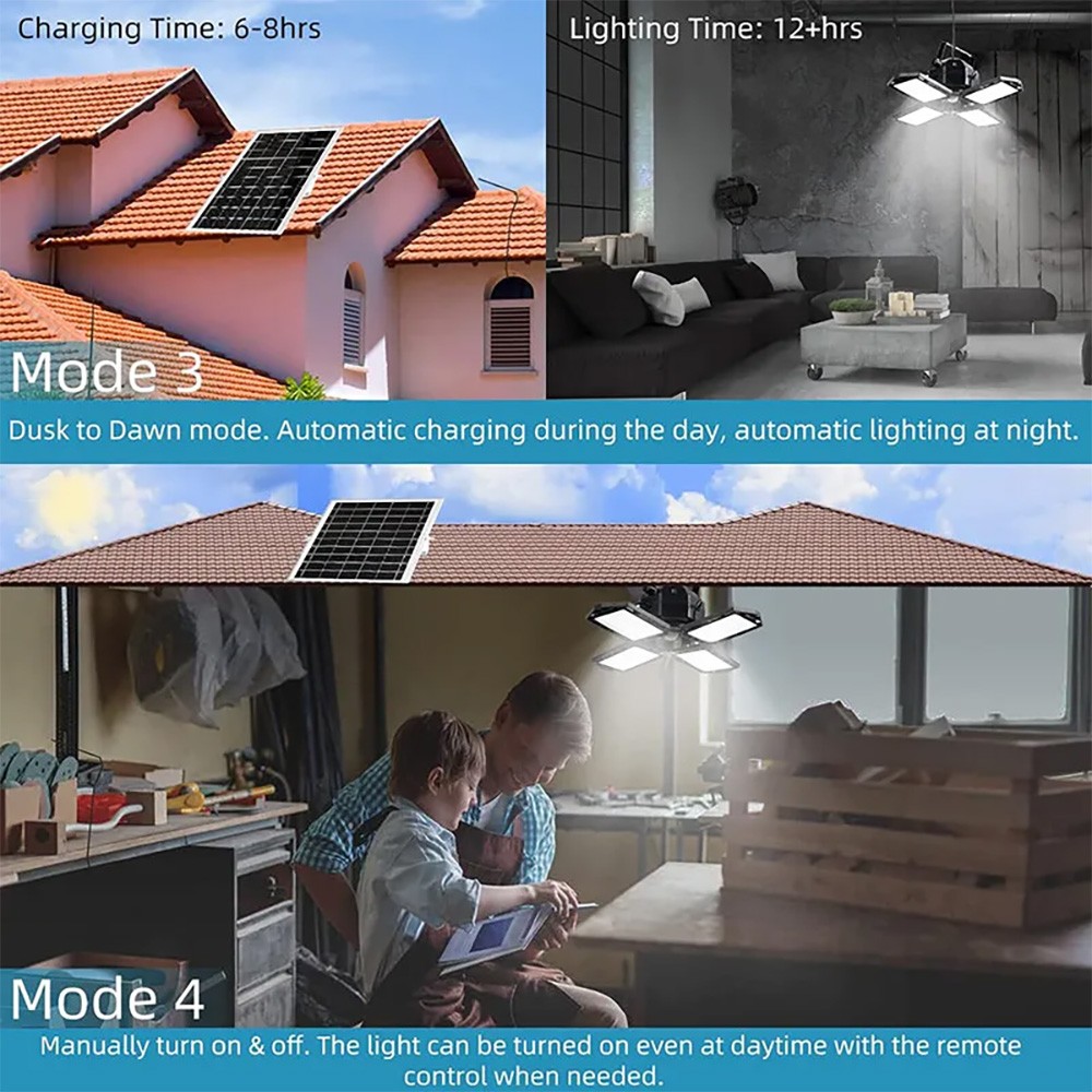 168LED Solar Pendant Light Outdoor Indoor Solar Powered Motion Sensor Shed Light