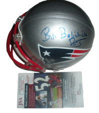 BILL BELICHICK NEW ENGLAND PATRIOTS COACH RARE JSA/COA SIGNED MINI HELMET