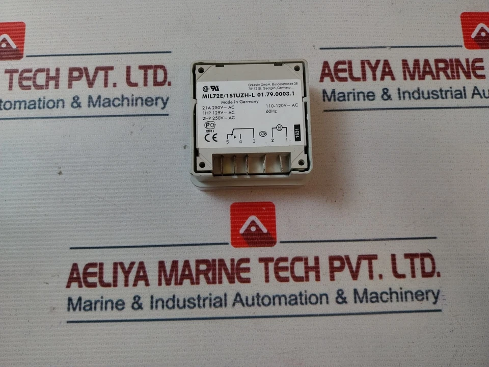 GRASSLIN MIL72E/1STUZH-L Timer Switch 110-120V AC 60Hz 01.79.0003.1 - Image 2 of 4