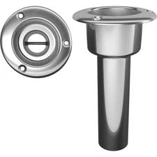 Mate Series Stainless Steel 0° Rod & Cup Holder - Open - Round Top C1000N...