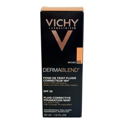 Vichy Dermablend 16 Hr Corrective Foundation Bronze 55 SPF 28 Full Size 1 fl oz