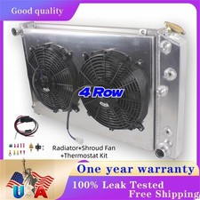 Alum 4-row 26 Core Radiator Shroud 12 Fans For 70-81 Camaro Dual Pass Ls Swap
