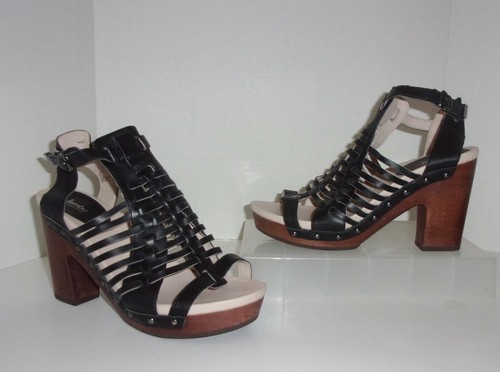 Jambu Artesanal Valentina Tacones Negros Cuero Talla 10 Zapatos Sandalias  con Tiras | eBay