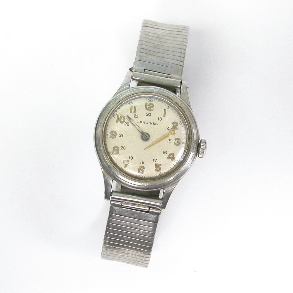 Watch 16J Swiss Military WW2 Repair Gents SS Longines NR 1941 32MM for Wind-Up - vintagewatches.pk