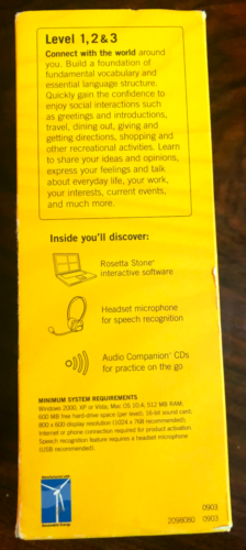 ROSETTA STONE Level 1, 2, & 3 Latin America SPANISH Version 3 WIN/MAC CD-ROM - Picture 2 of 6