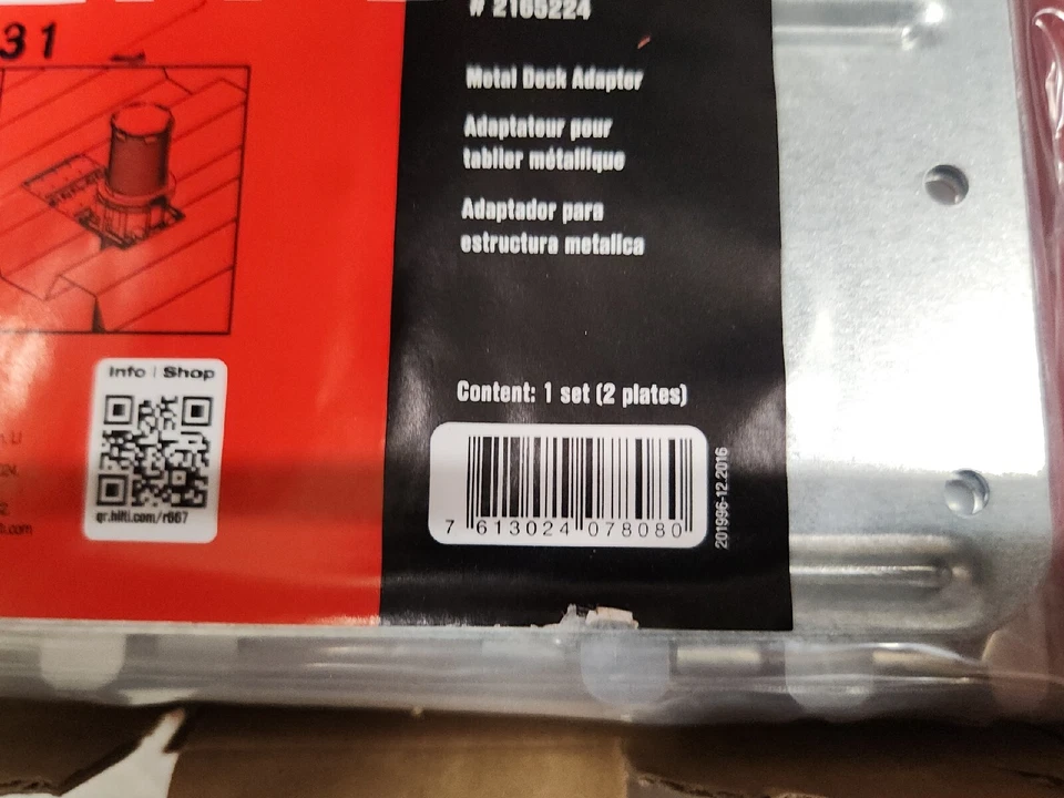 LOTE NUEVO DE 10 (PARES) ADAPTADORES DE CUBIERTA METÁLICA HILTI CFS-CID P/M MDA #2165224. Foto 3 de 4